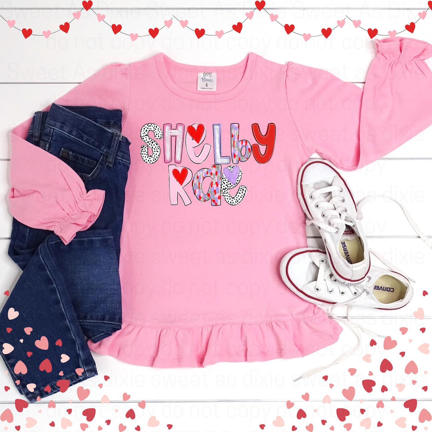 Personalized Valentine Poppy Tee