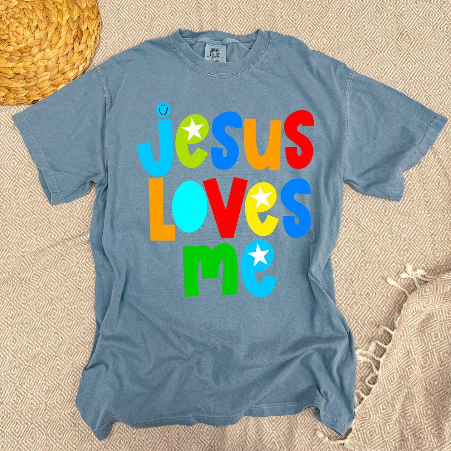 Boys Jesus Loves Me Comfort Color Tee-Youth