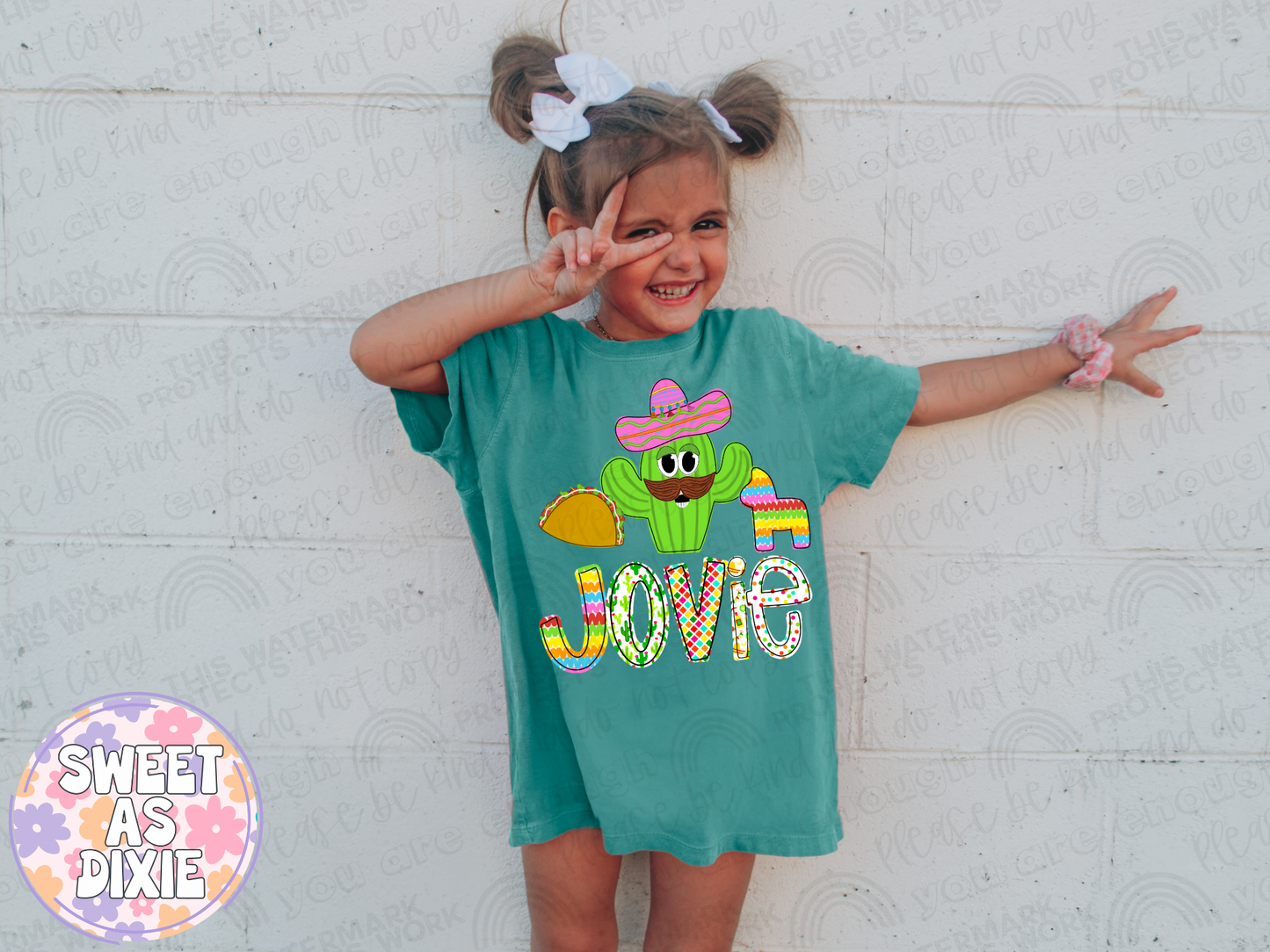 Kids Personalized Cinco De Mayo Tees-Comfort Colors