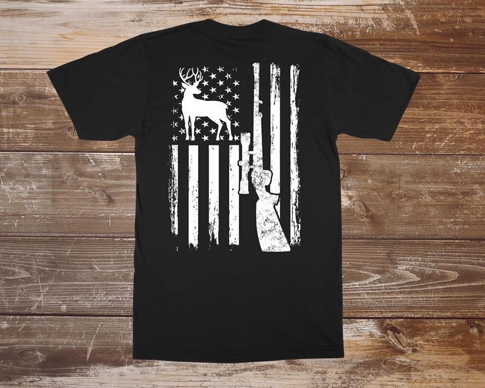 Deer Hunting Flag Graphic Tee