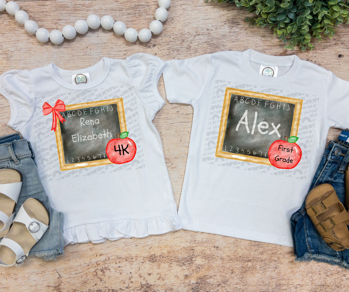 Personalized Chalkboard Back to School Tee