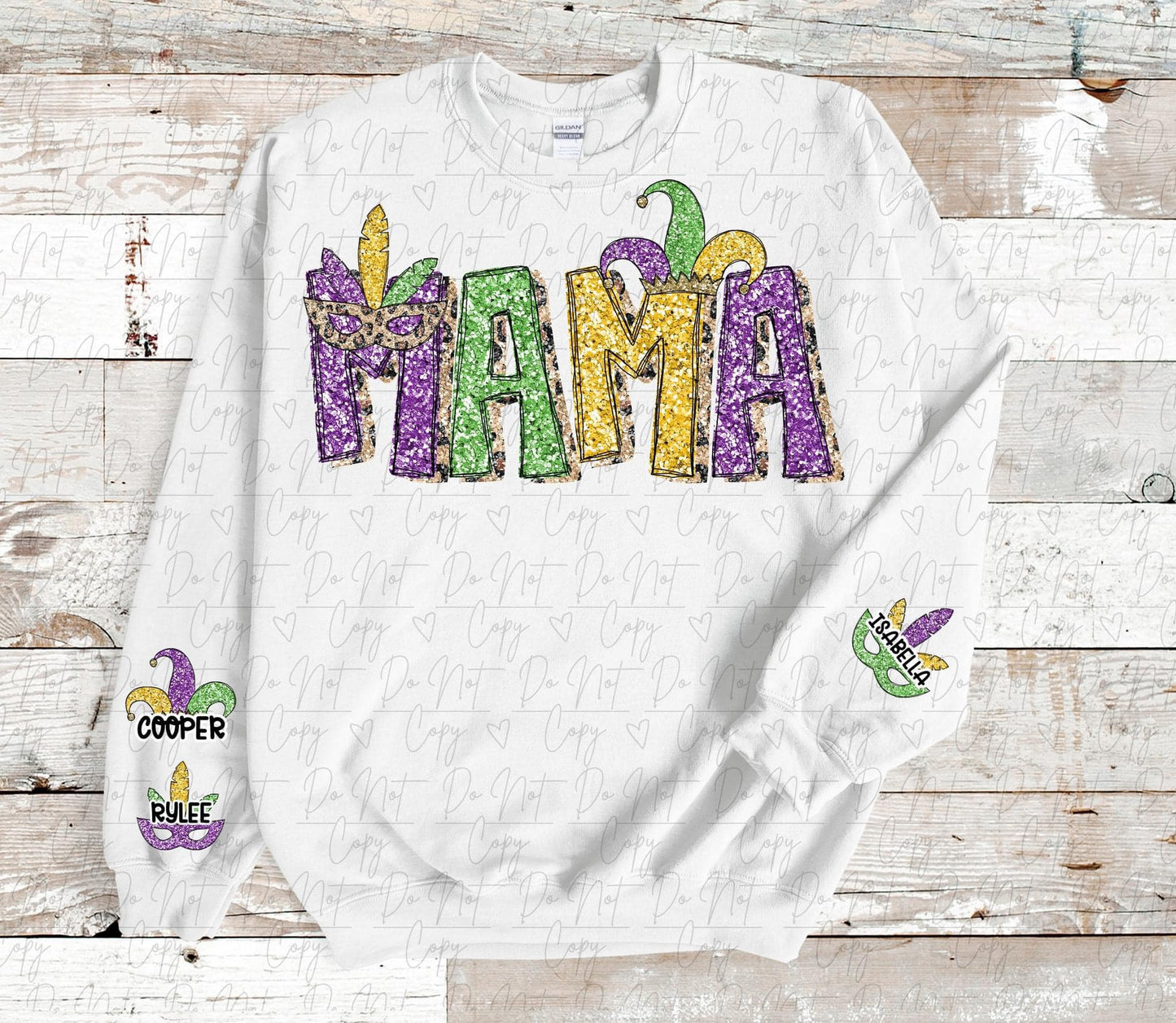 Personalized Mardi Gras Graphic Tee