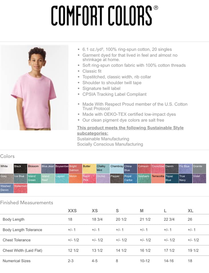 Comfort Colors Personalized Clubhouse Graphic Tee