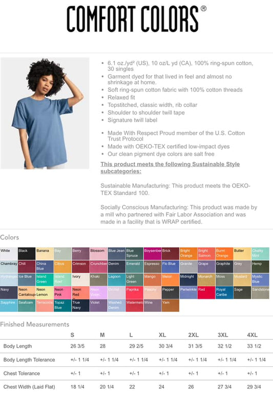 She Is Worthy-Comfort Colors Short Sleeve