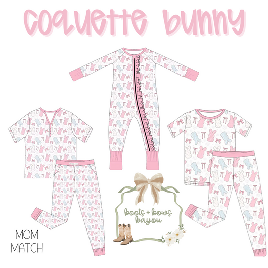 WS Coquette Bunny Bamboo Convertible Ruffle Zippy