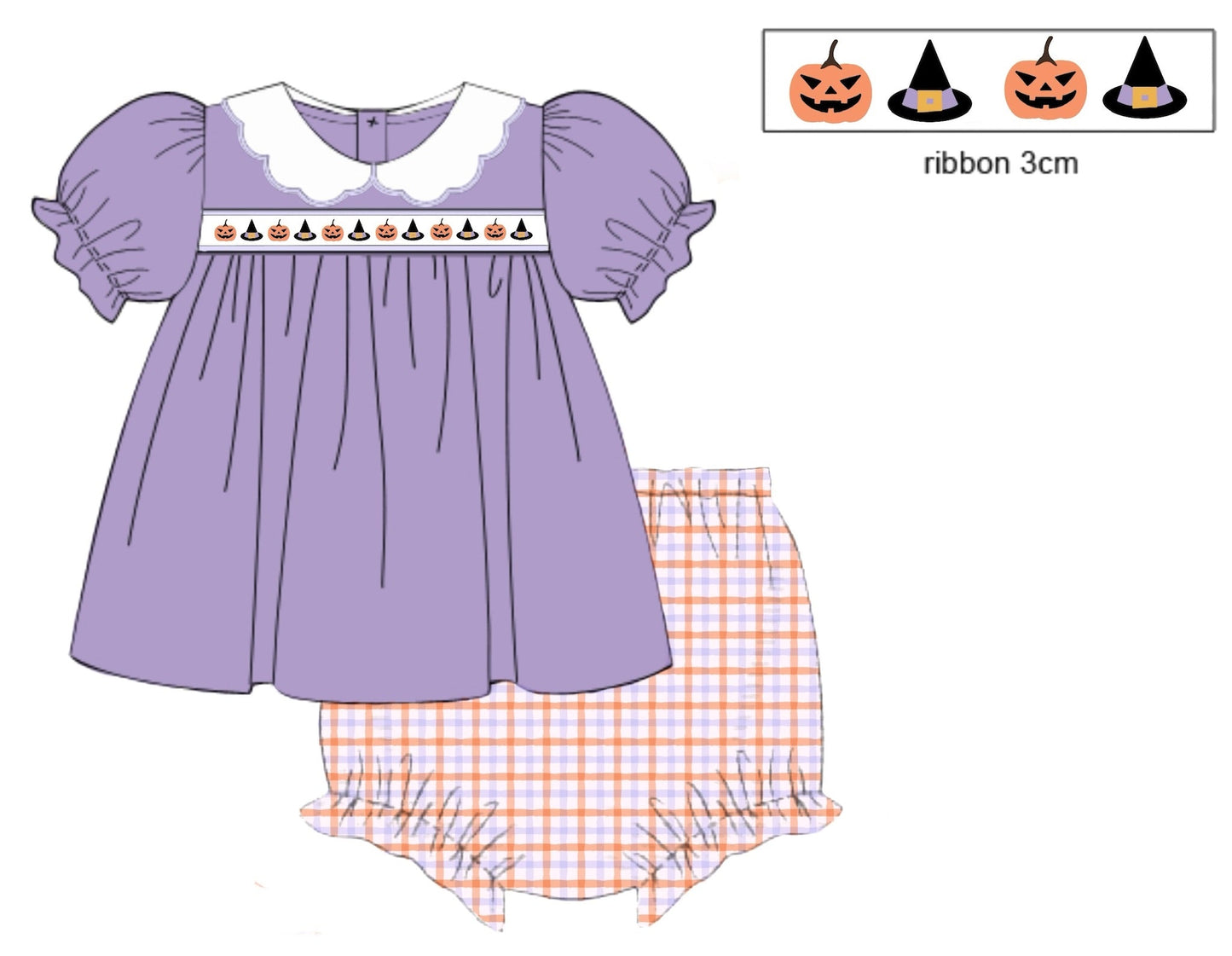 Halloween Ribbons Bloomer Set-ETA SEPTEMBER
