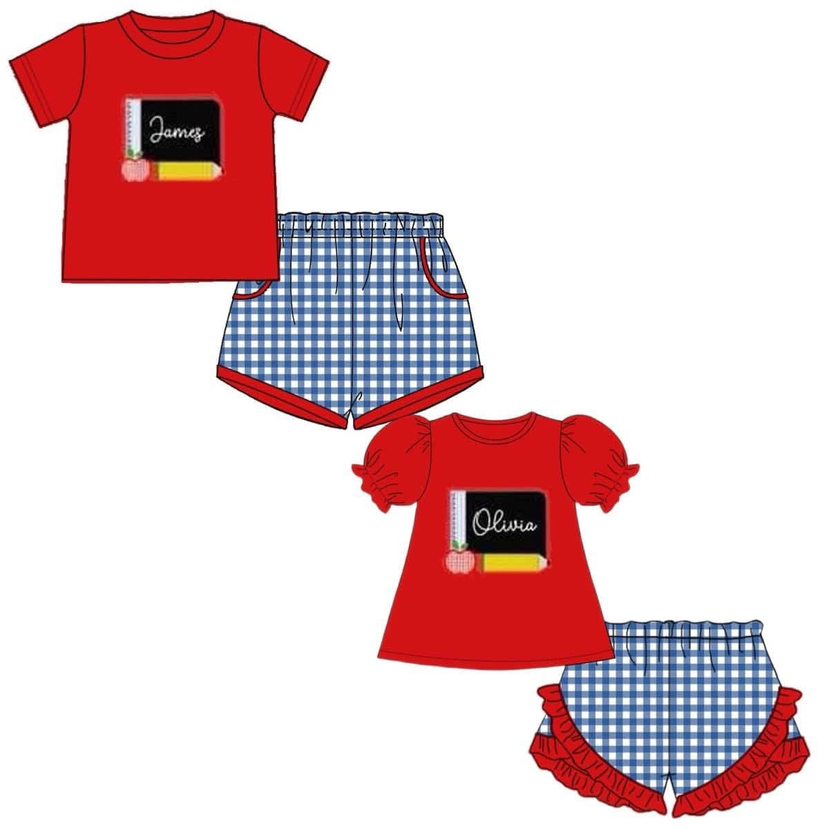 Chalk Board Embroidered Sets - ETA July