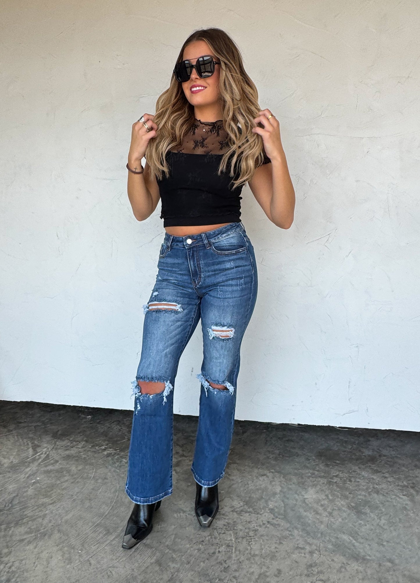 PREORDER- NEW COLORS- ASHLAND STRAIGHT LEG DISTRESSED JEANS