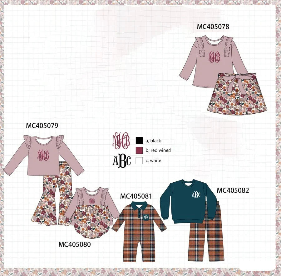 Floral & Plaid Fall Customs - ETA Early October