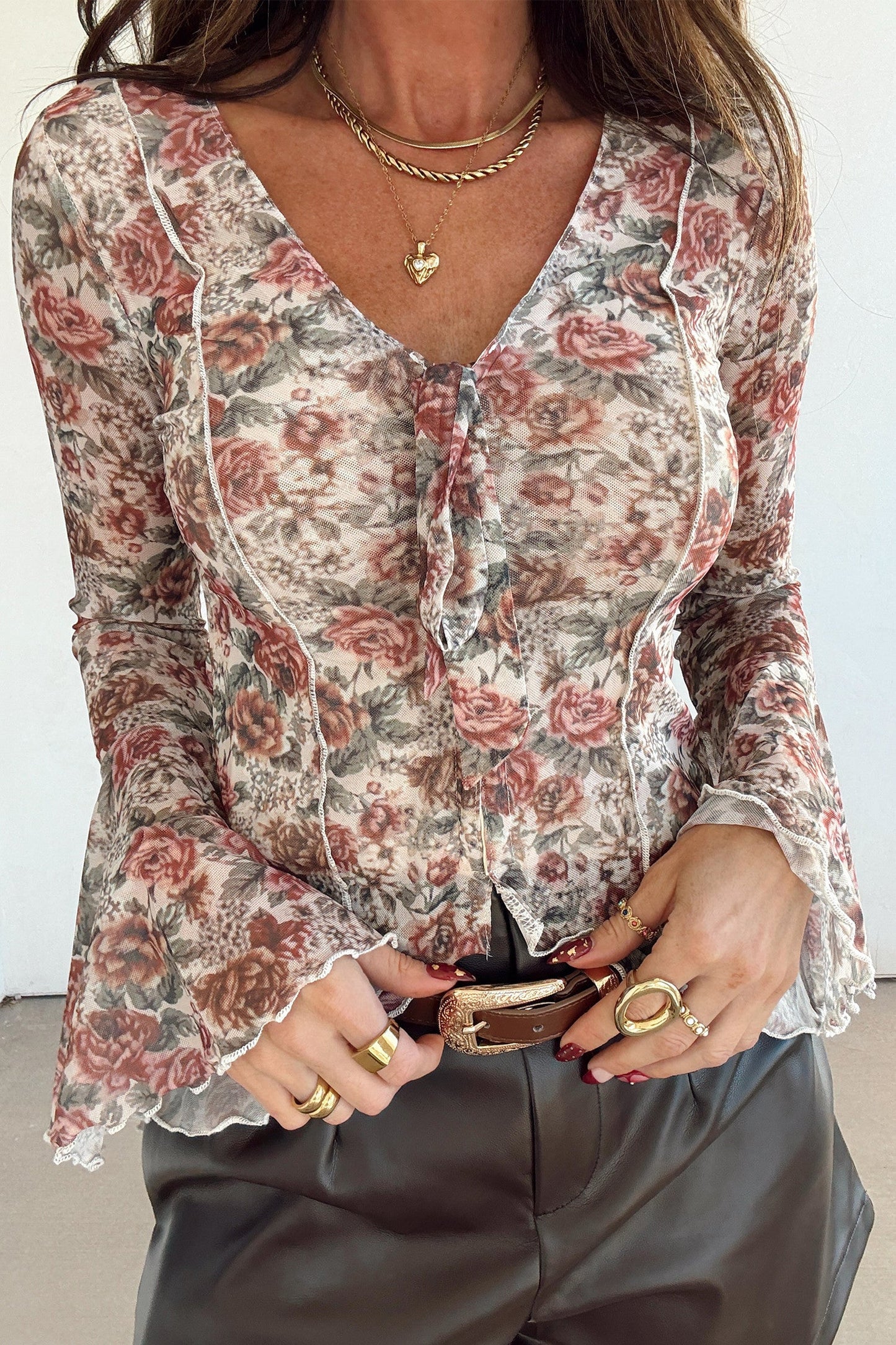 Floral Stitched Blouse FB
