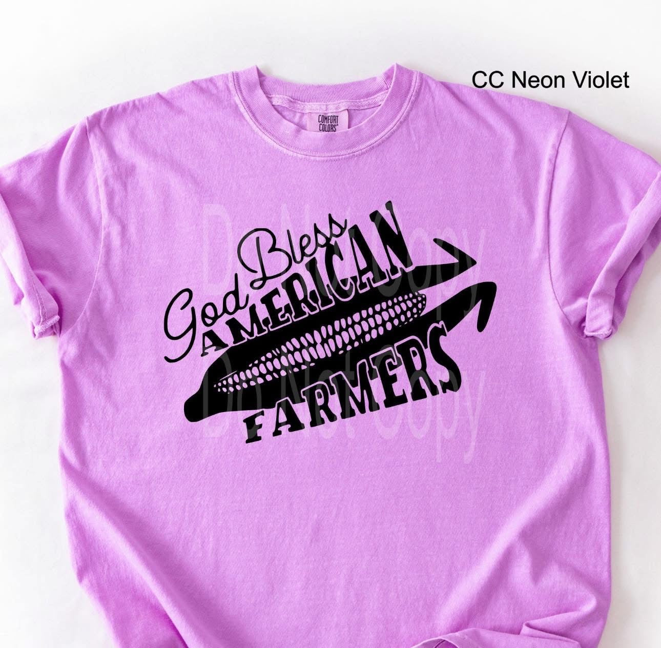 God Bless American Farmers-Comfort Colors