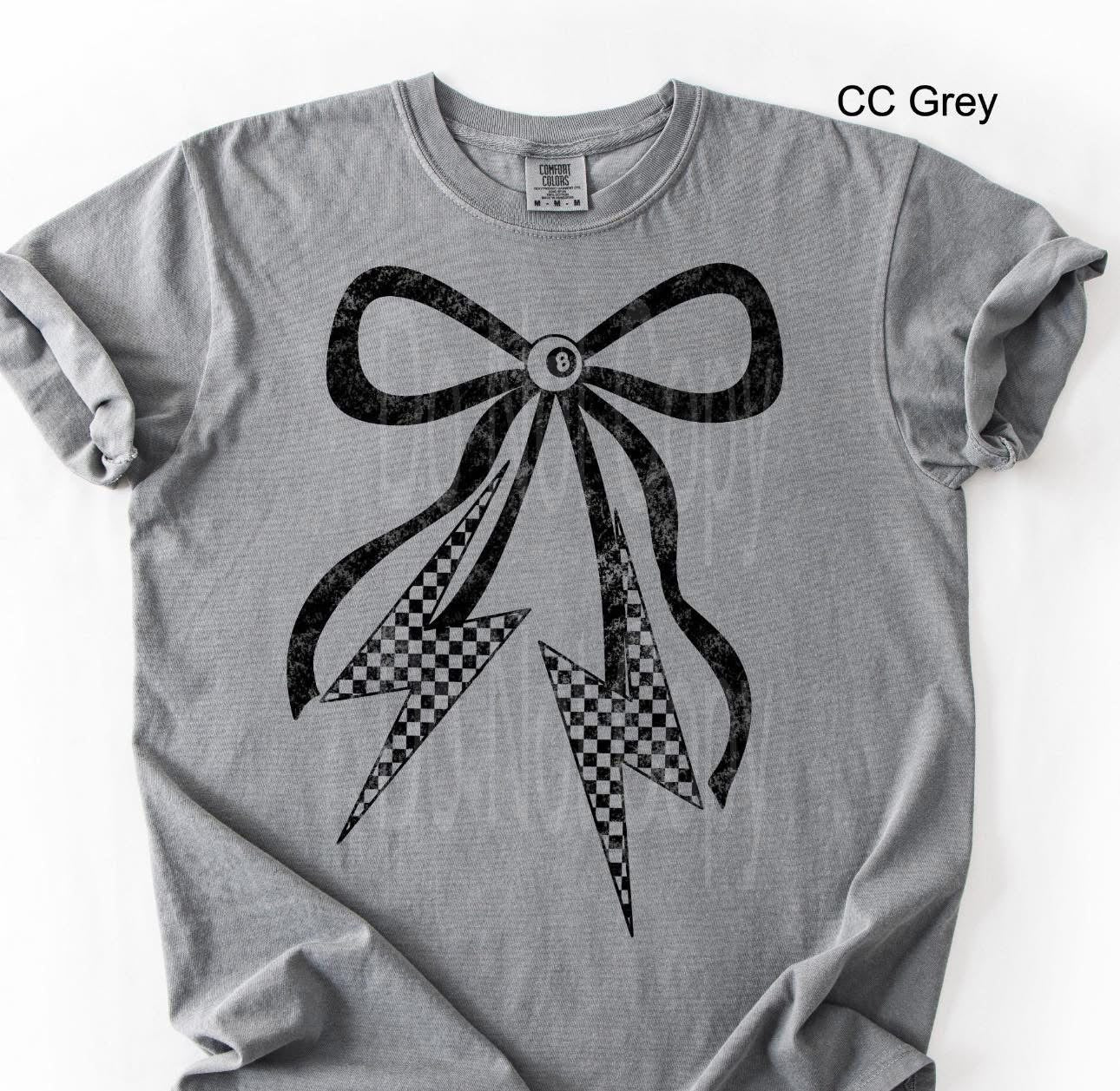 Coquette Bow With Lightning Bolt- Comfort Colors
