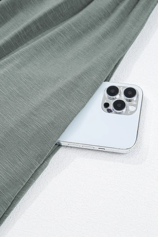 Green Frilled T Shirt Dress - Late July