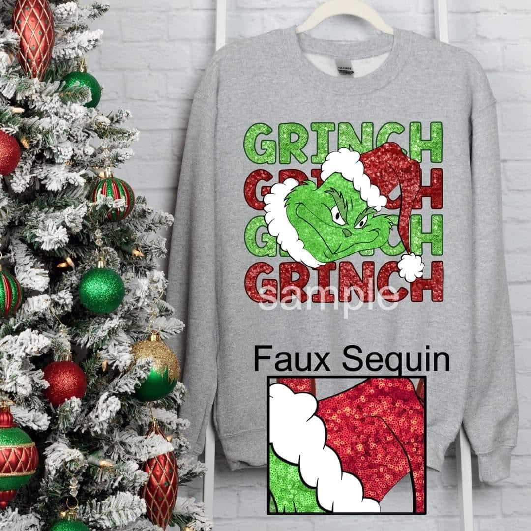 Grouchy Faux Sequin Graphic Tee