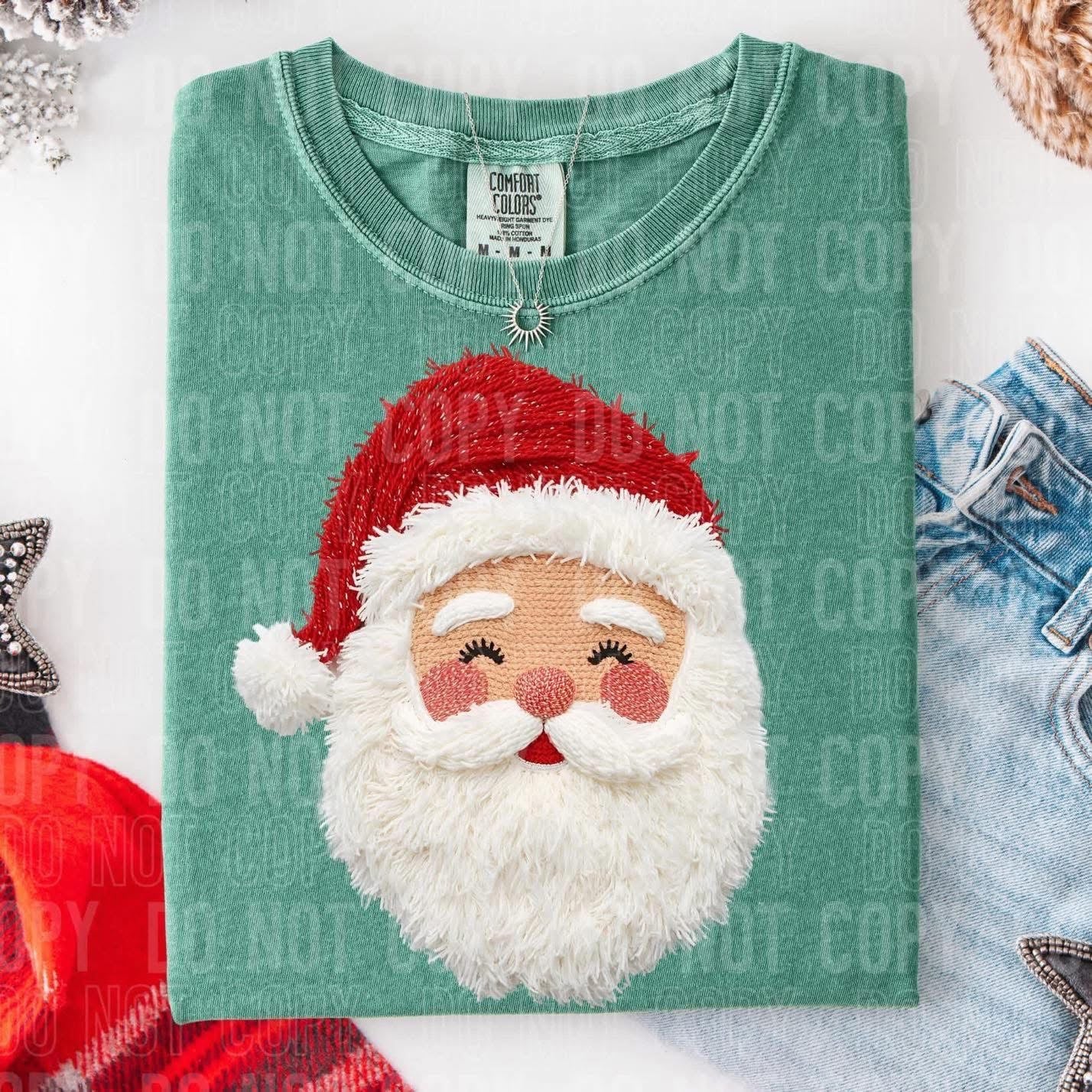 Faux Yarn Santa-Comfort Colors