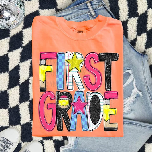 Back To School Doodle Tee-COMFORT COLORS