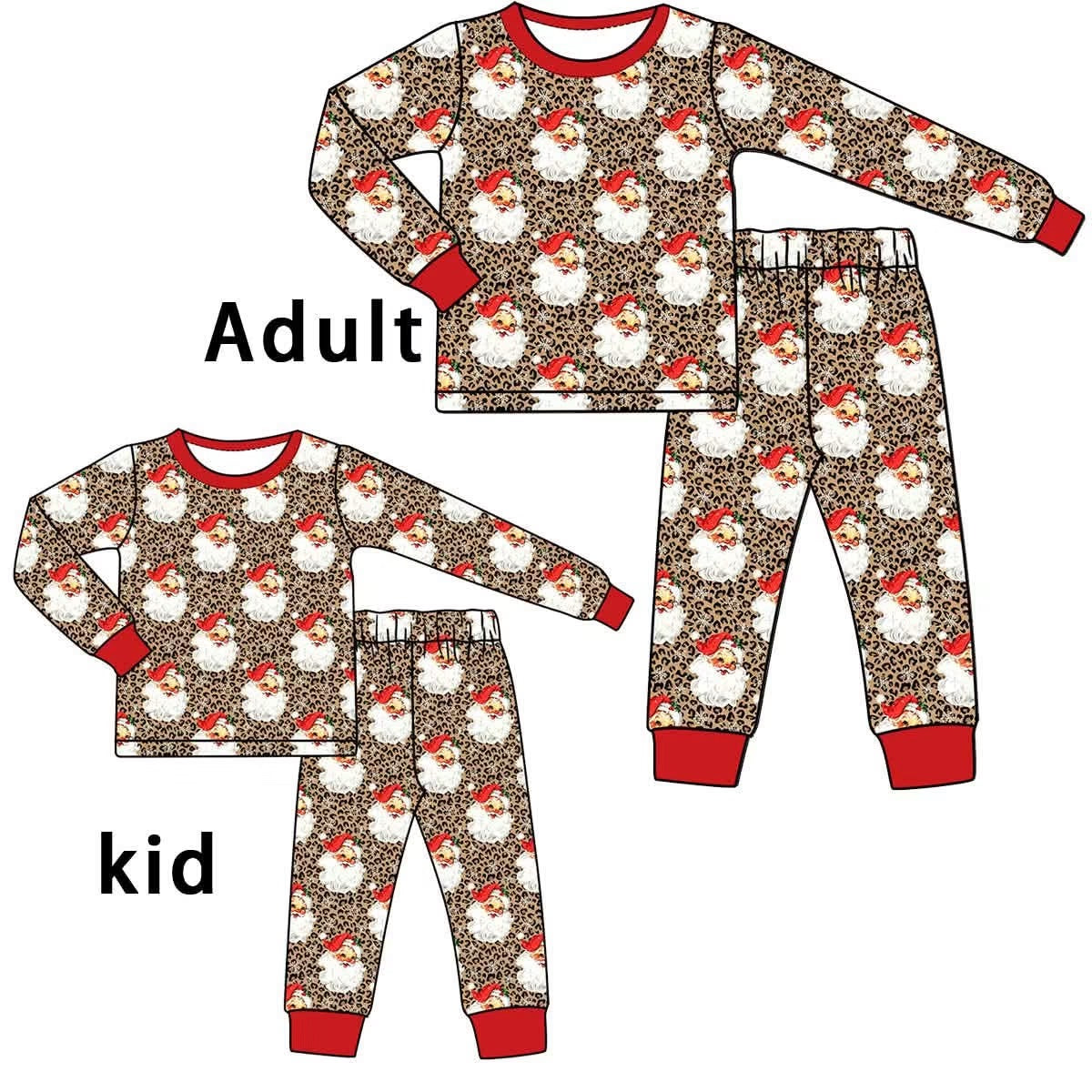 Leopard Santa Christmas Lounge Sets-ETA November
