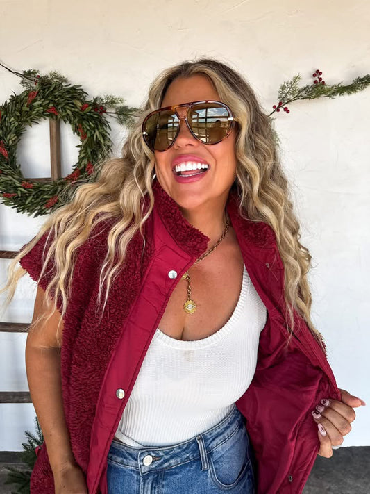 PREORDER- LINDEN SHERPA VEST JACKET