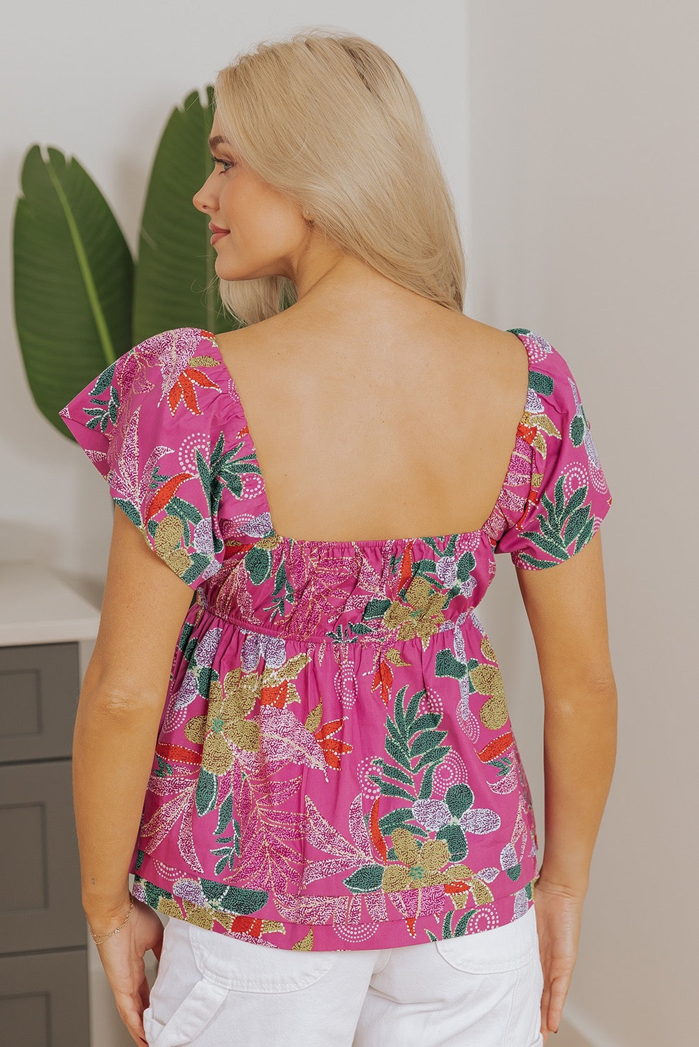 Purple Floral Blouse LT