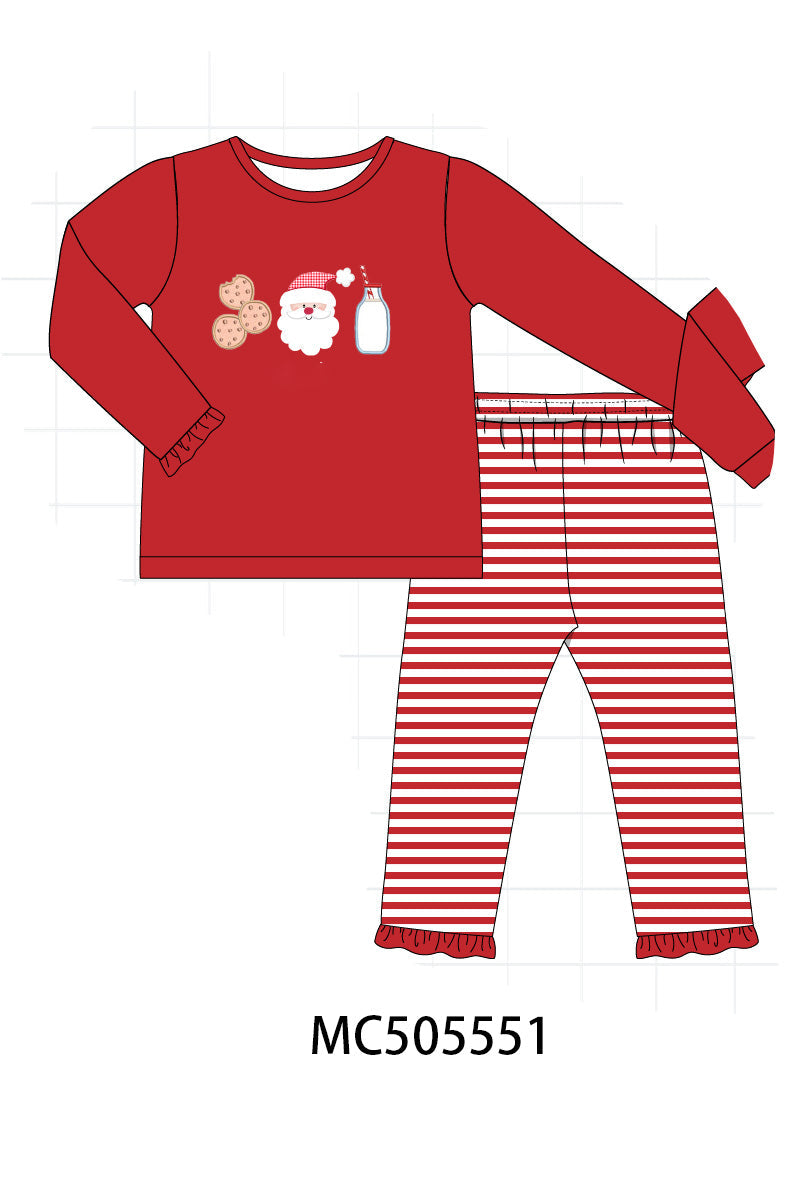 PO58 Red christmas santa claus biscuit milk applique collection