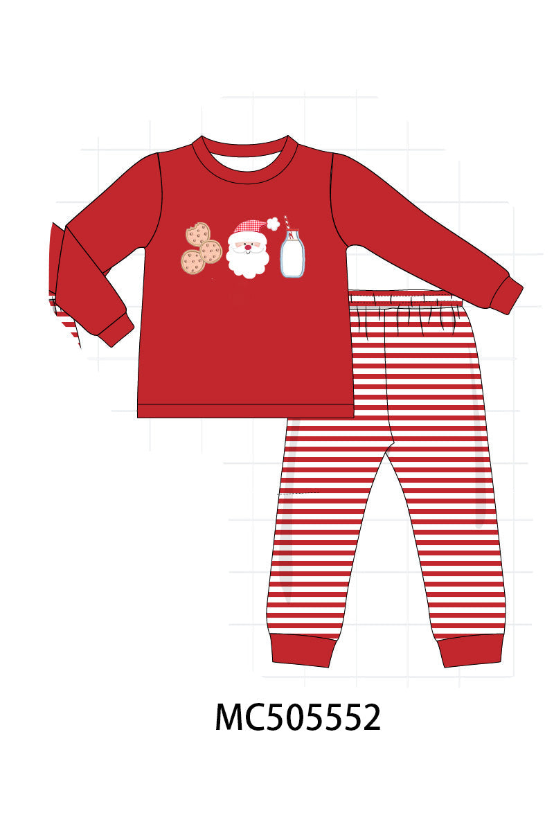 PO58 Red christmas santa claus biscuit milk applique collection
