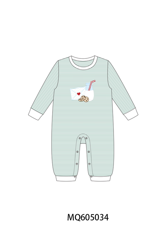 Green stripe letter milk cookie appliqué collection-ETA early December