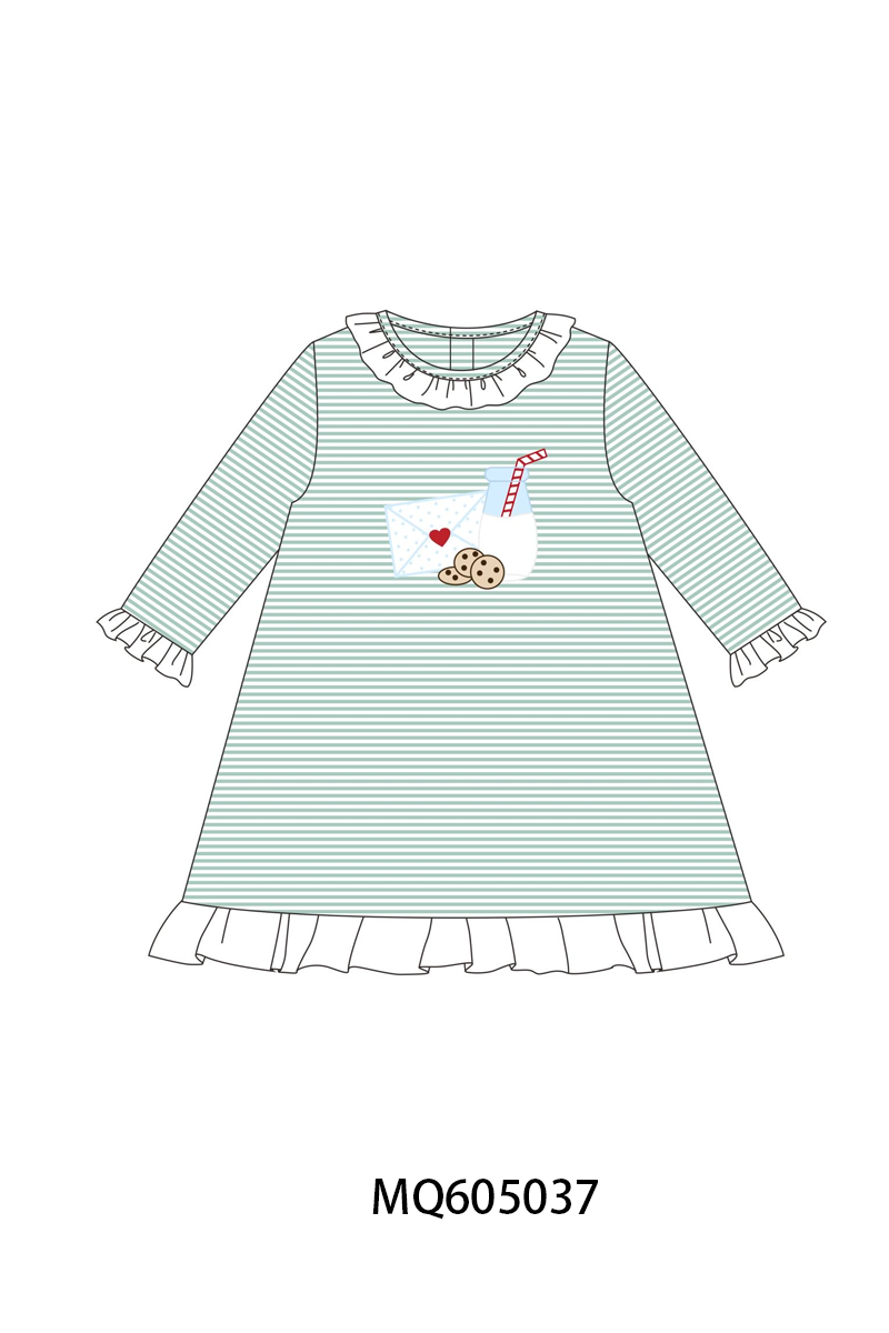Green stripe letter milk cookie appliqué collection-ETA early December