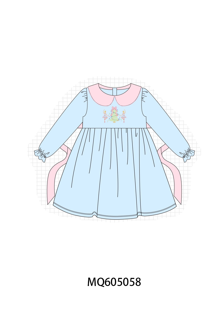 Blue Christmas tree ballet embroidery collection-ETA early December
