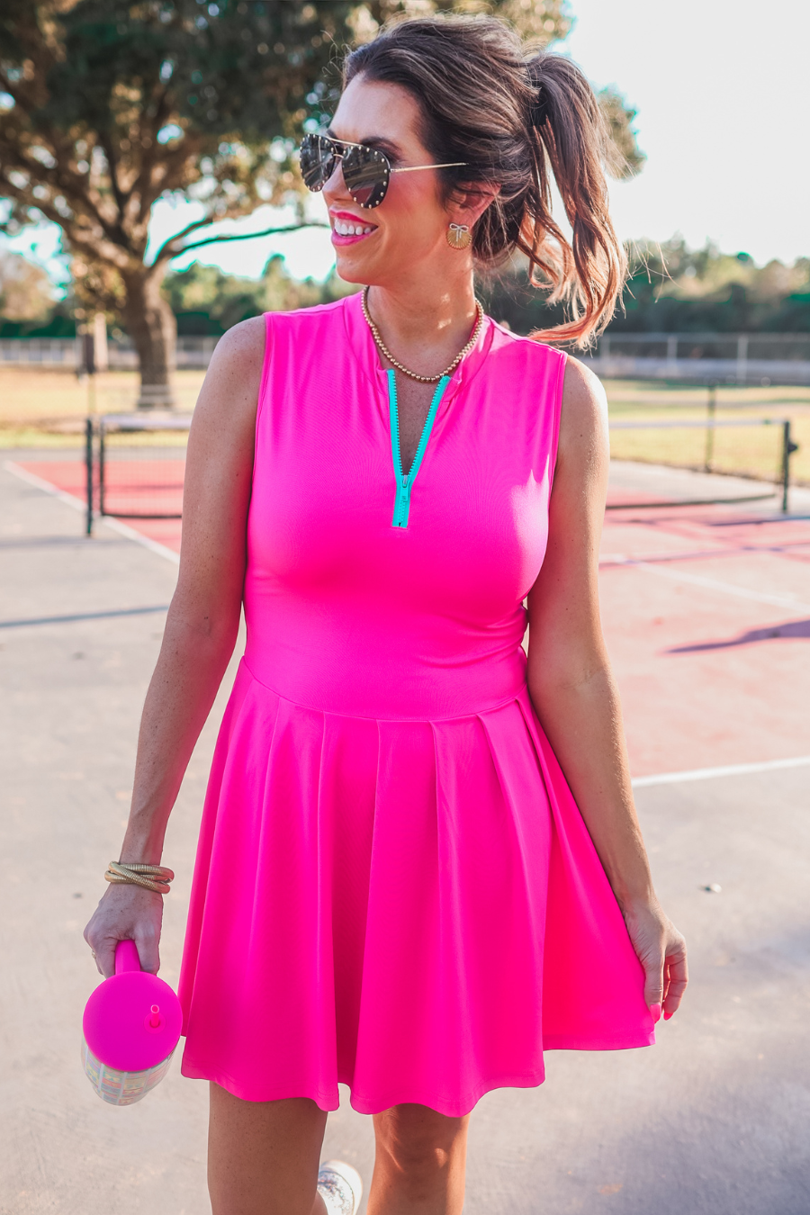 PREORDER-Pep Squad Tennis Dress, Pink
