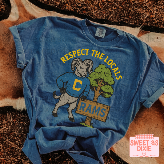 Chesterfield Rams Respect The Locals- Youth Comfort Colors