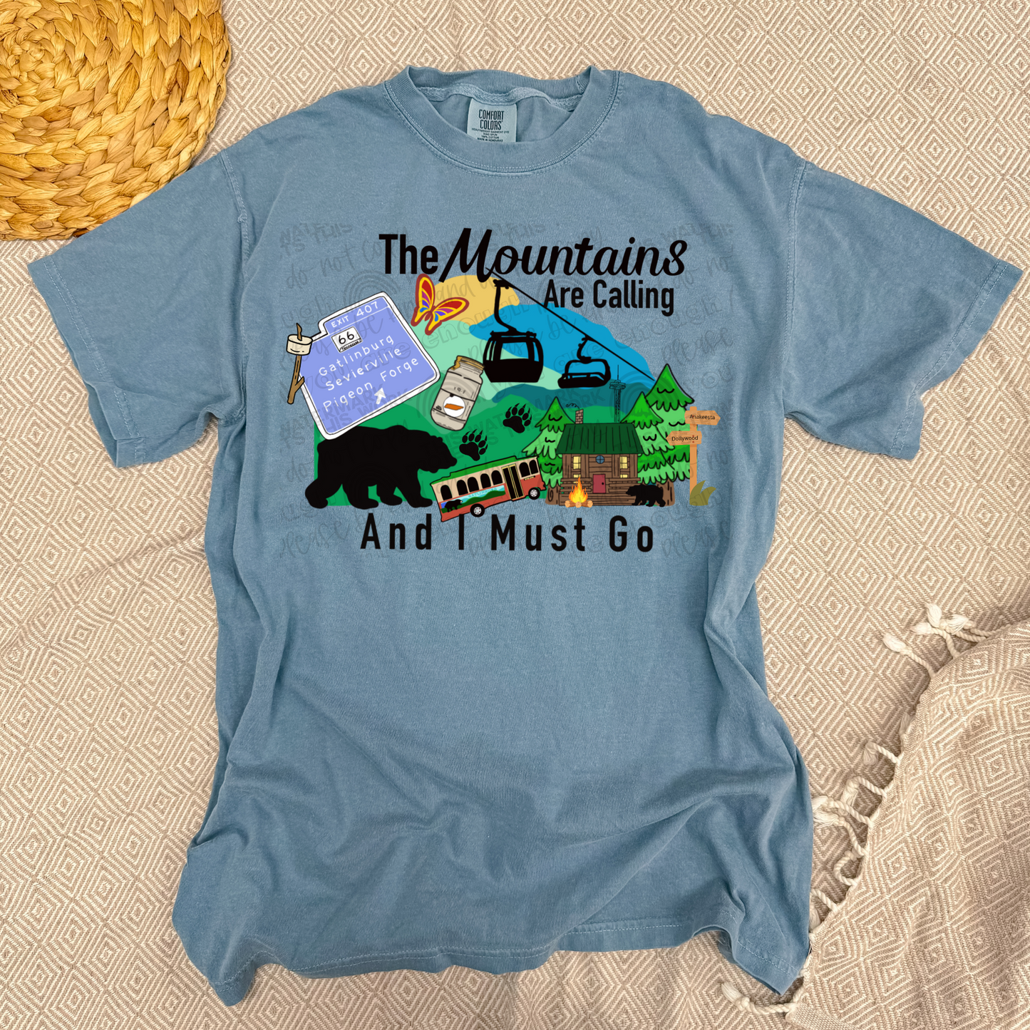 The Mountains are Calling Comfort Colors Tee-Youth