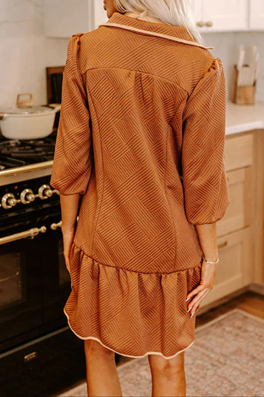 Chestnut Textured Dress FB