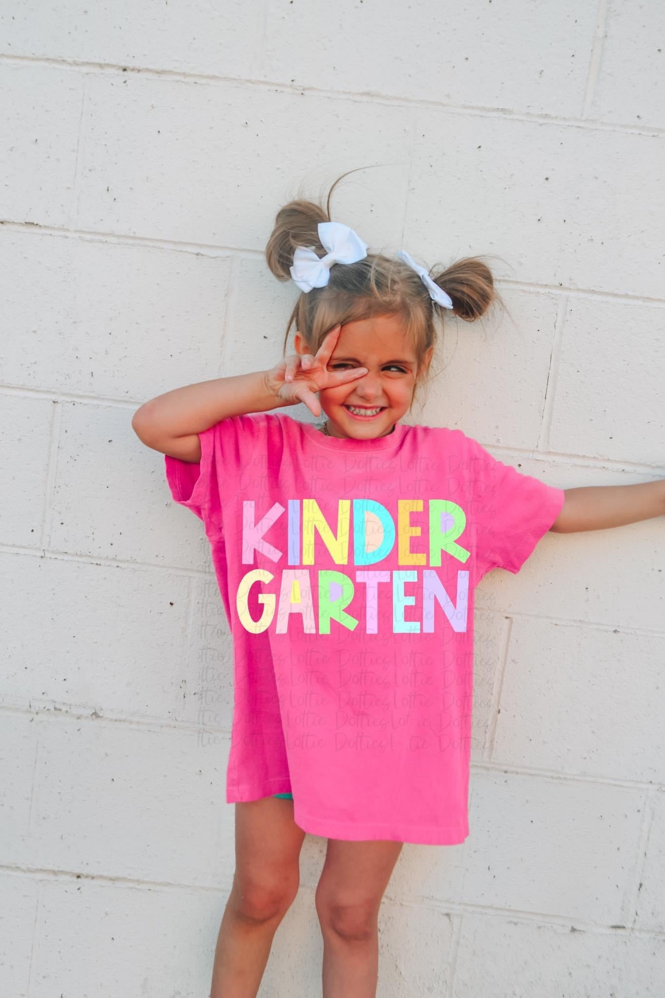 Girls Bright Back To School Grade Tee