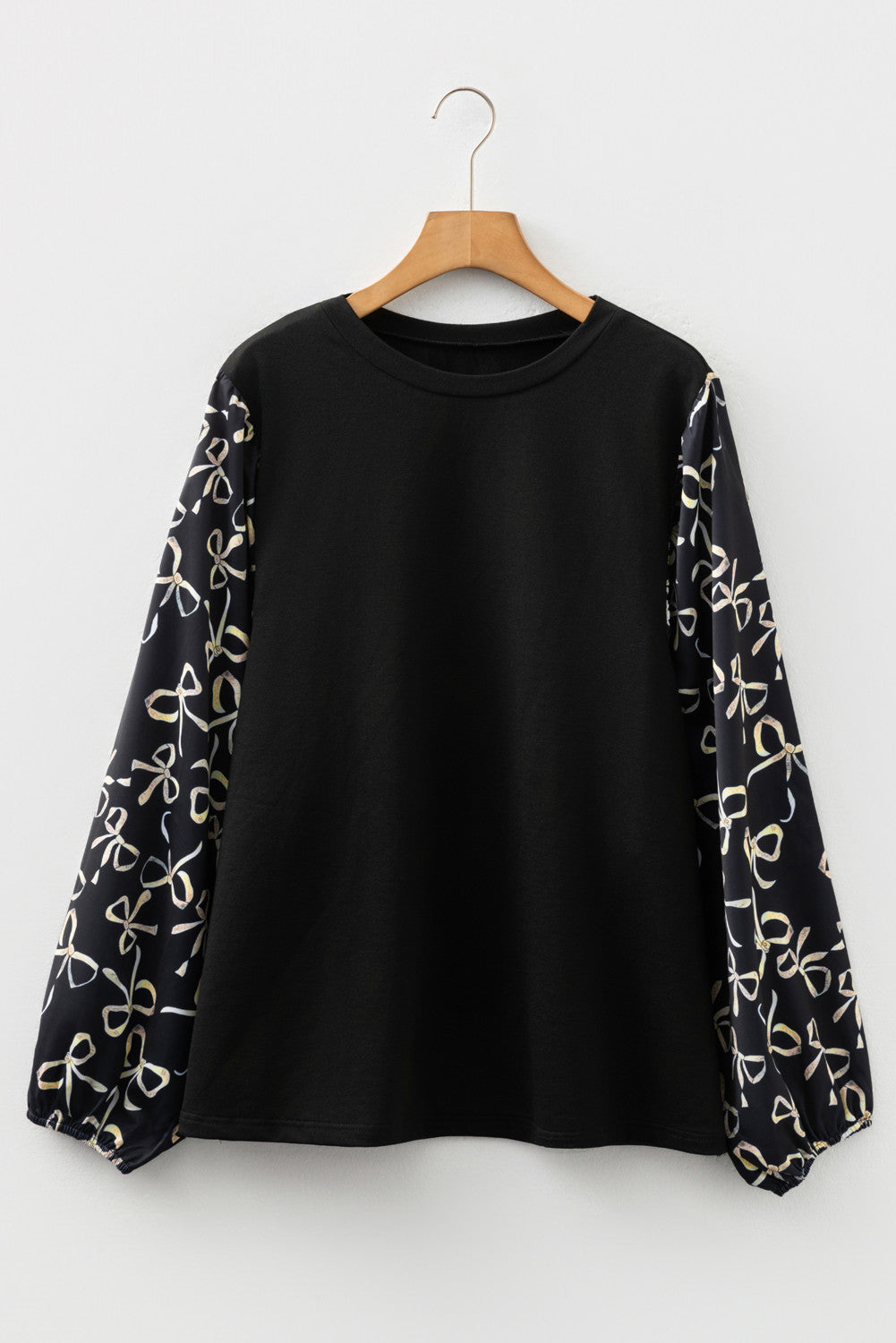 Black Bowknot Plus Blouse Preorder-November