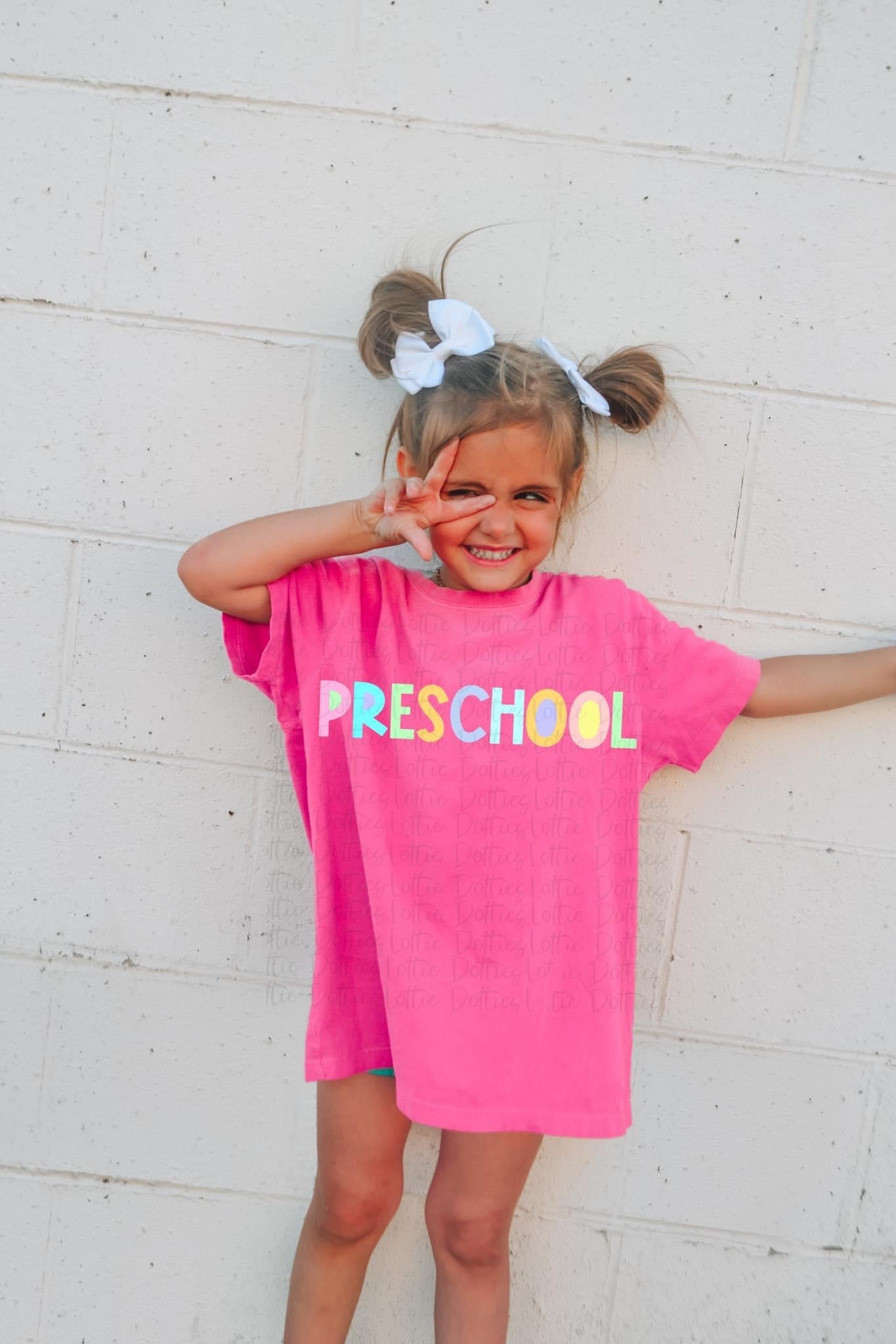 Girls Bright Back To School Grade Tee