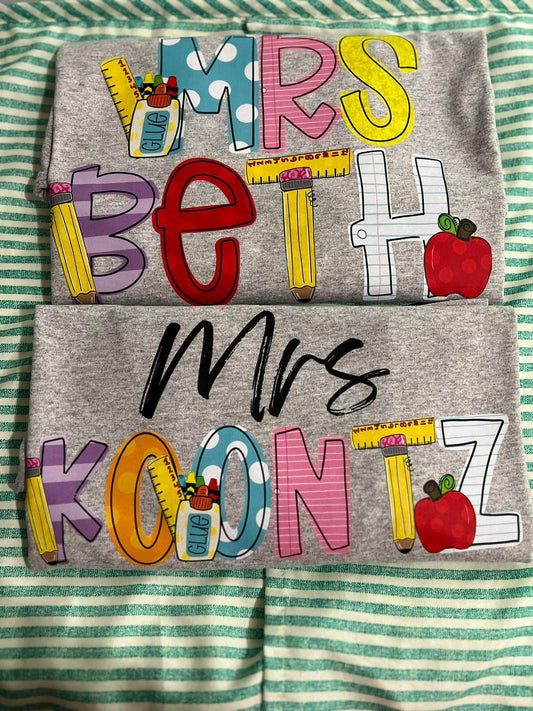 Teacher Alpha School Tee