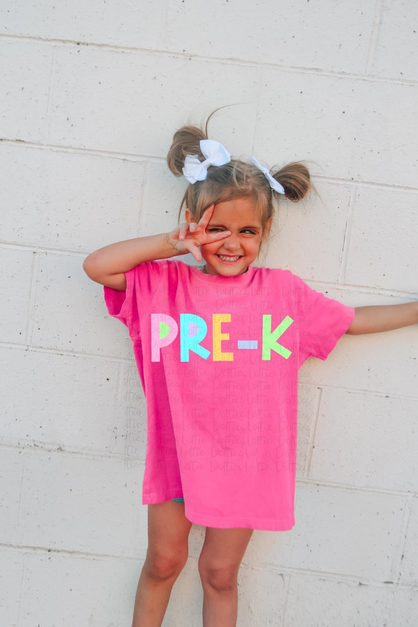 Girls Bright Back To School Grade Tee