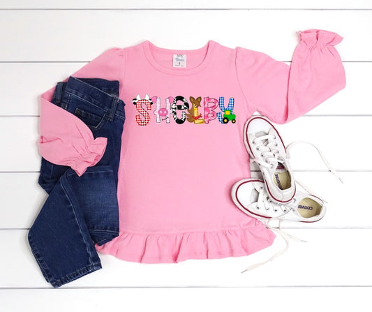 Personalized Farm name Kids Graphic Tee