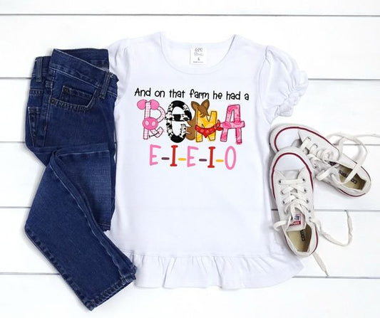 EIEIO Personalized Farm name Kids Graphic Tee