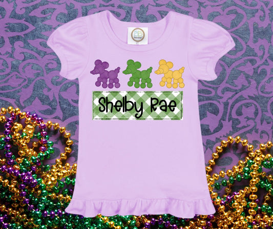 Kids Mardi Gras Personalized Balloon Tee