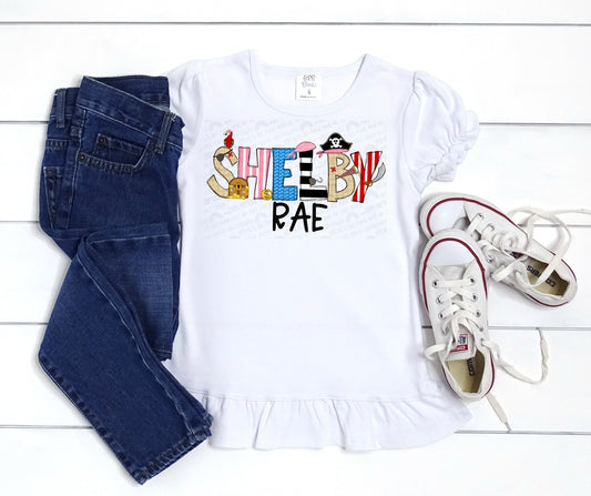 Personalized Pirate Name Tee