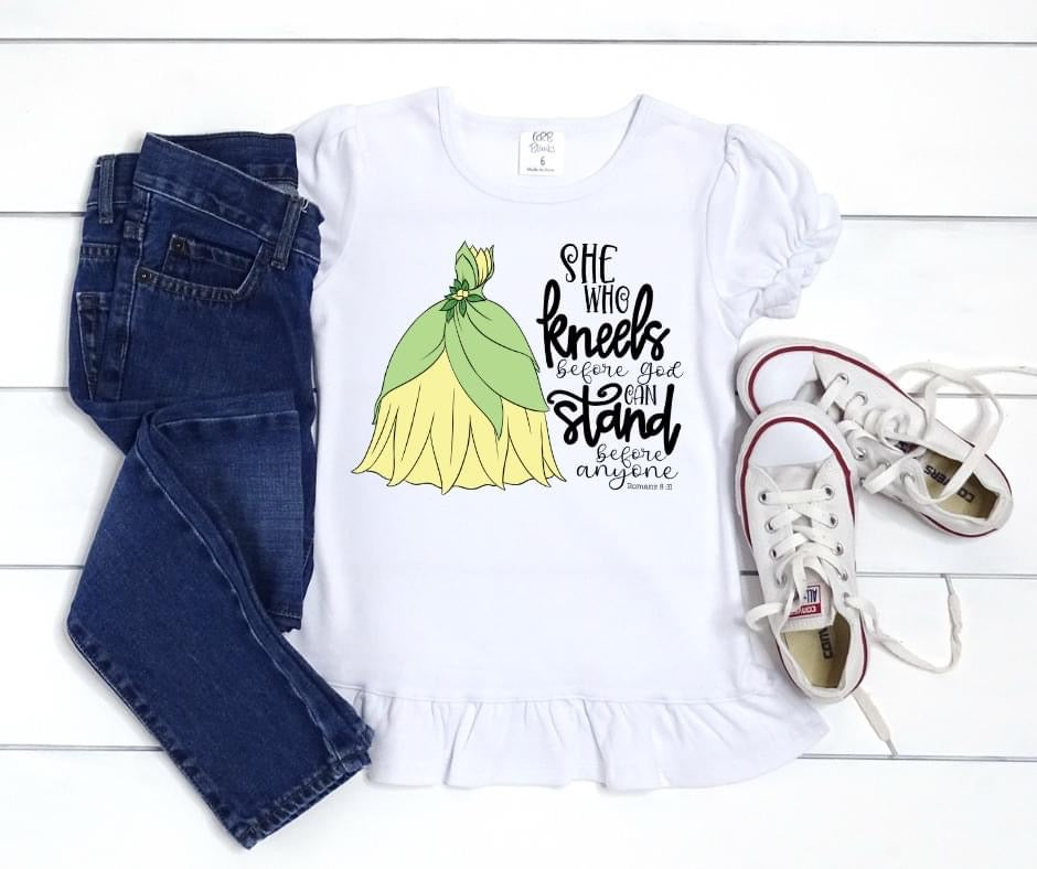 She Who Kneels kids tee