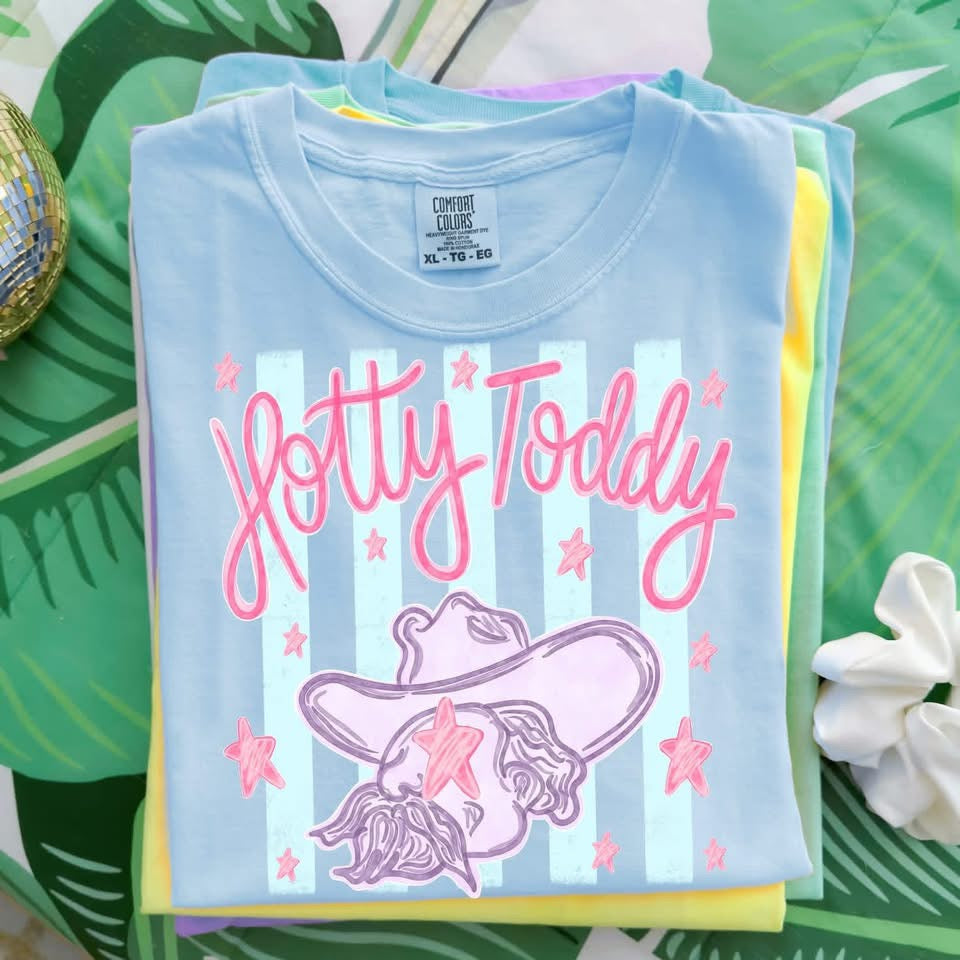 Preppy Striped Mascot Tee: Comfort Colors