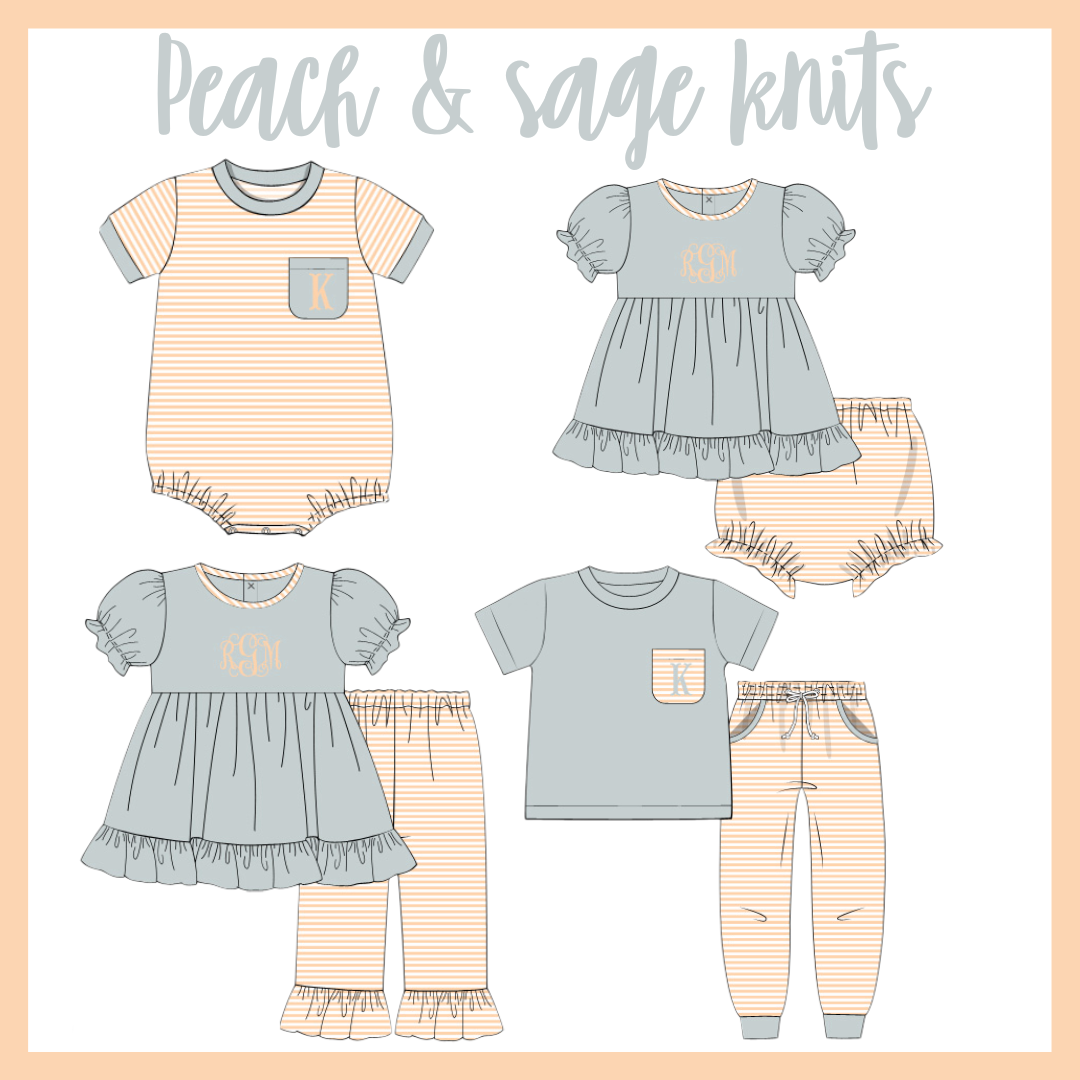 Peach & Sage Bloomer Set-ETA FEB