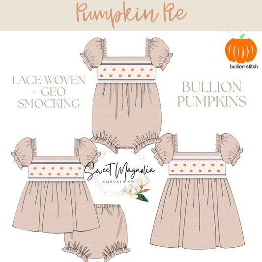 PO15 - Pumpkin Pie - ETA:  September to SMSC then you