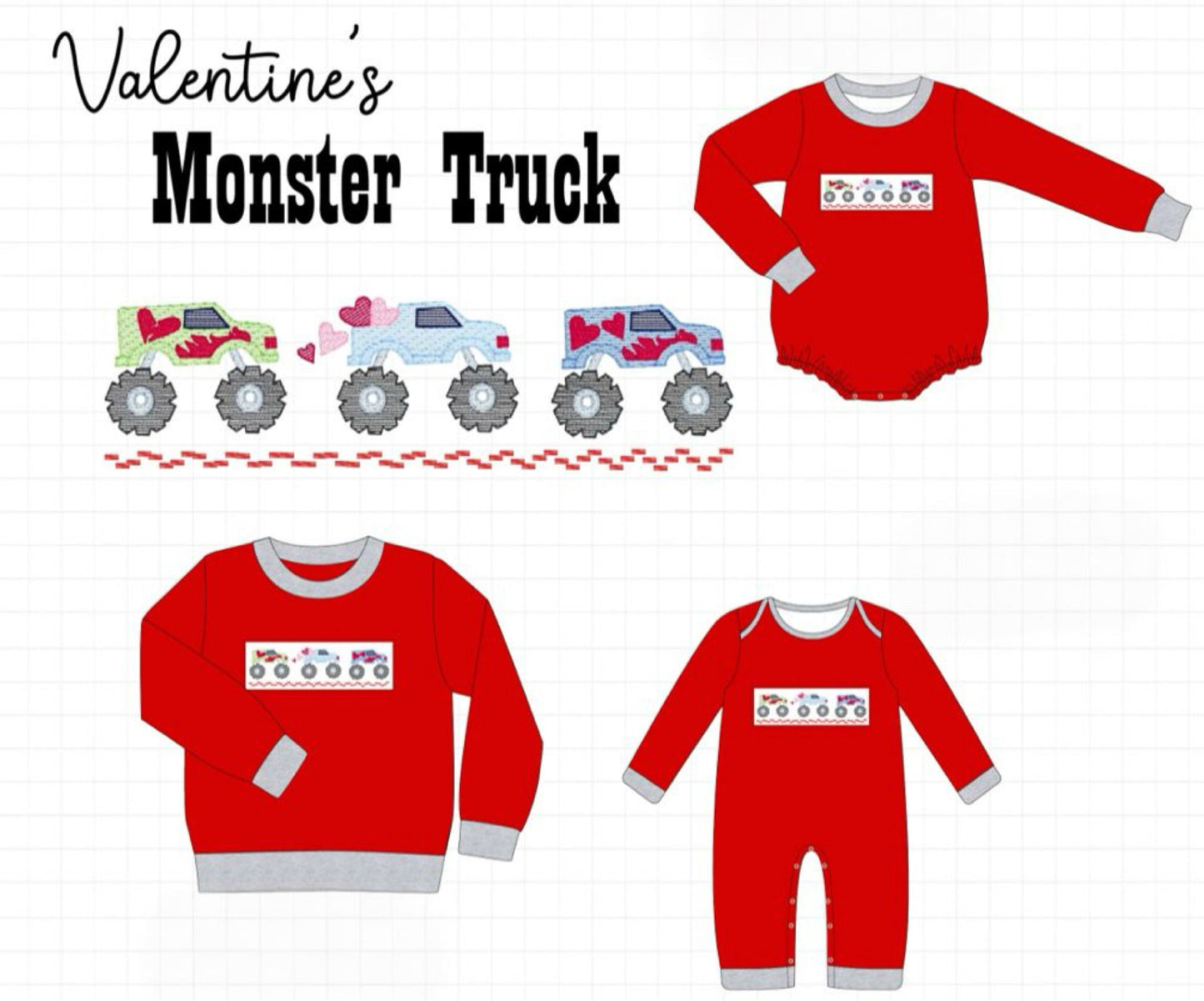 VALENTINES MONSTER TRUCK COLLECTION- ETA JAN