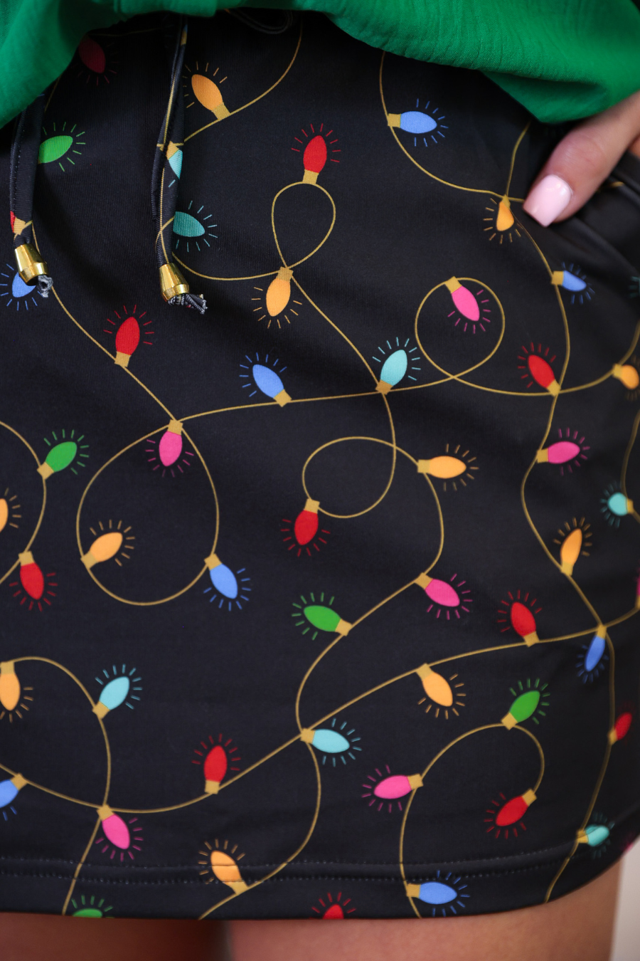 Christmas Lights Skort