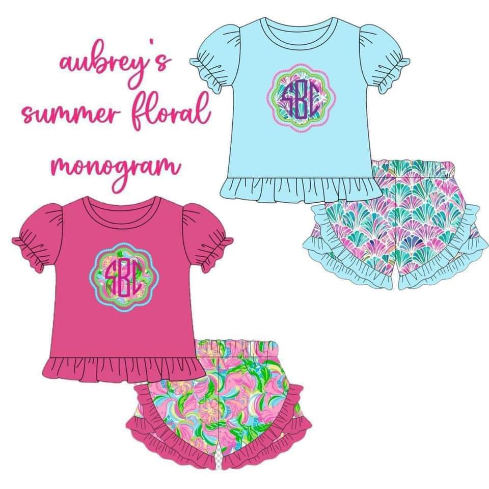 Aubrey’s Summer Floral Monogram