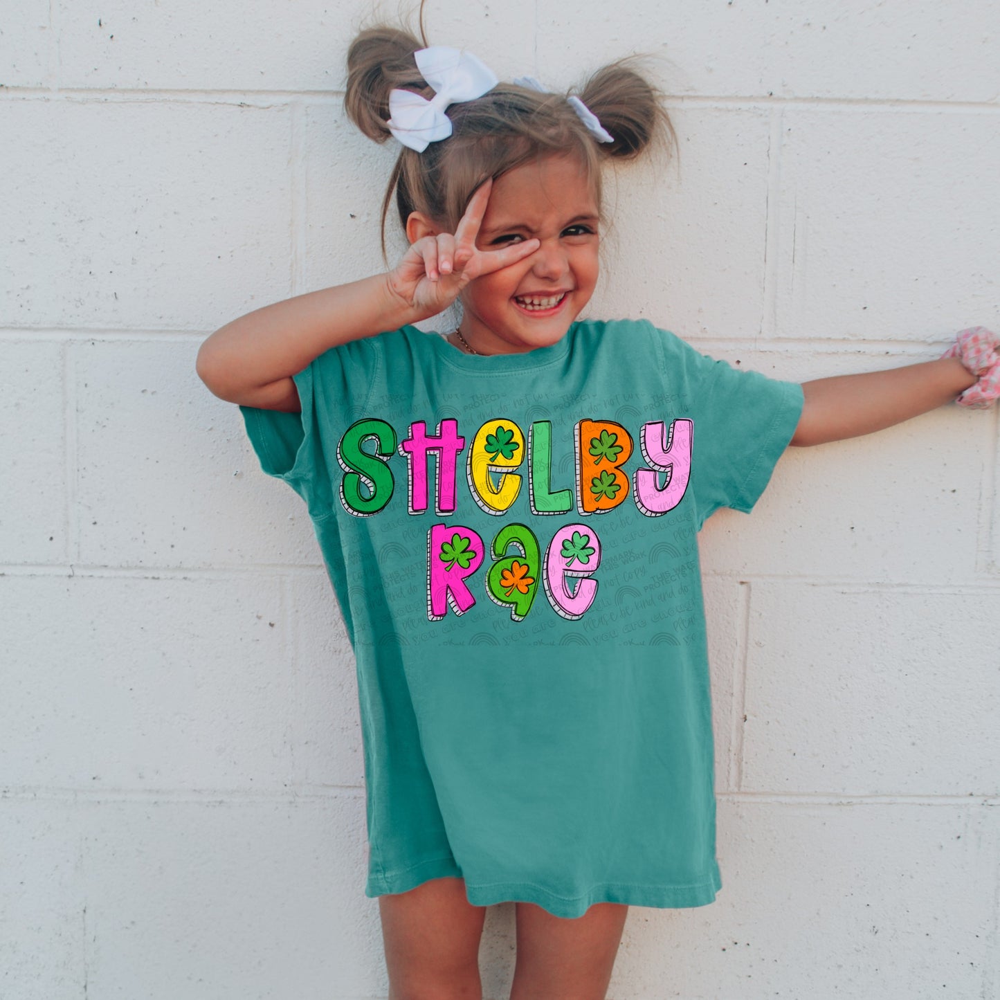 Girly Personalized Clover Tee