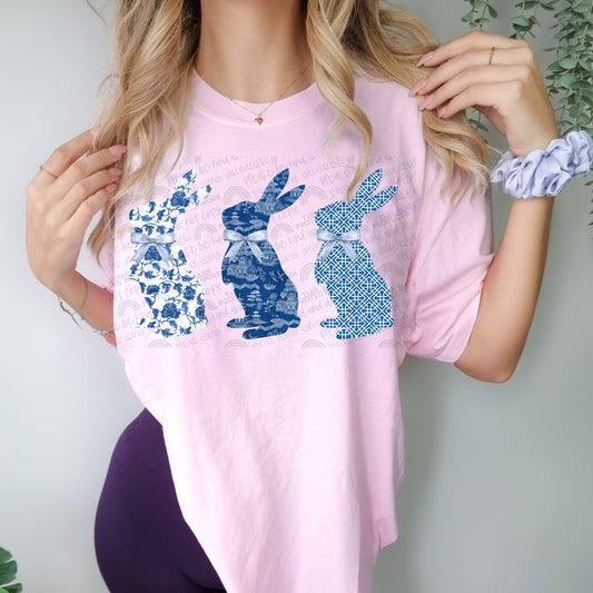 Chinoiserie Bunny Tee-Comfort Colors
